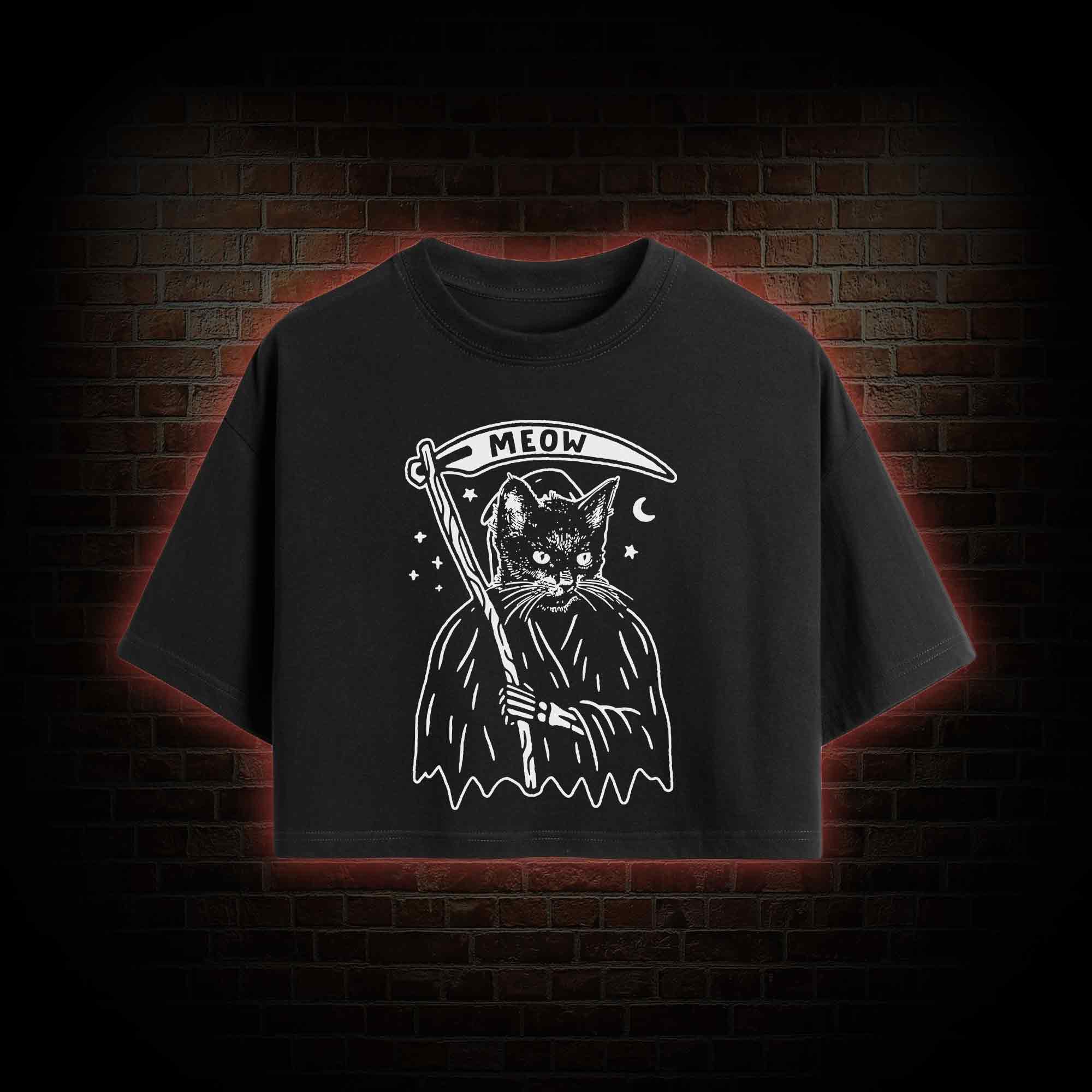 Death Meow Crop Top