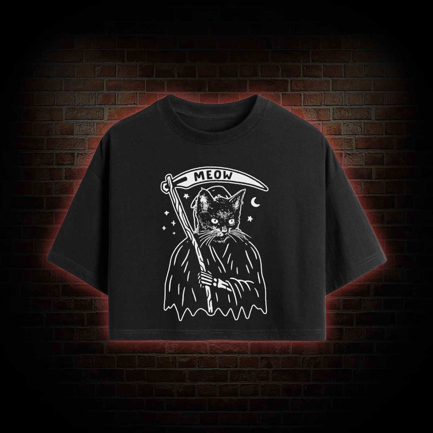 Death Meow Crop Top