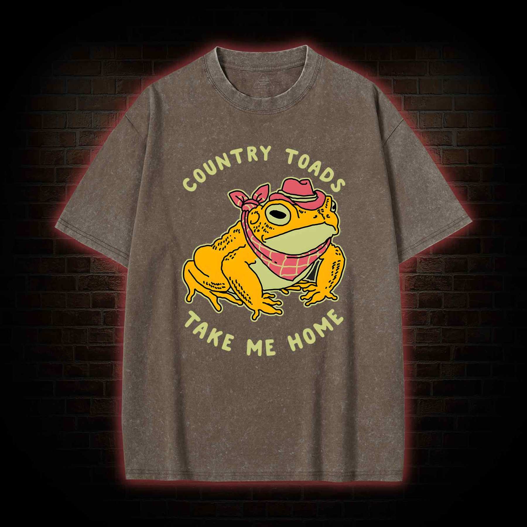 Country Toads Take Me Home Washed T-shirt