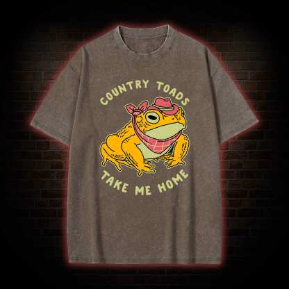 Country Toads Take Me Home Washed T-shirt