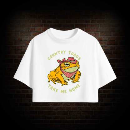 Country Toads Take Me Home Crop Top