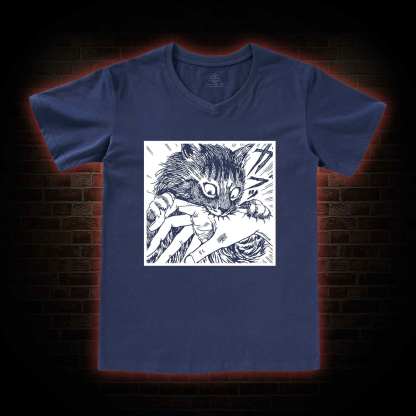 Tomie Cat Diary Anime Horror V-Neck Classic T-Shirt