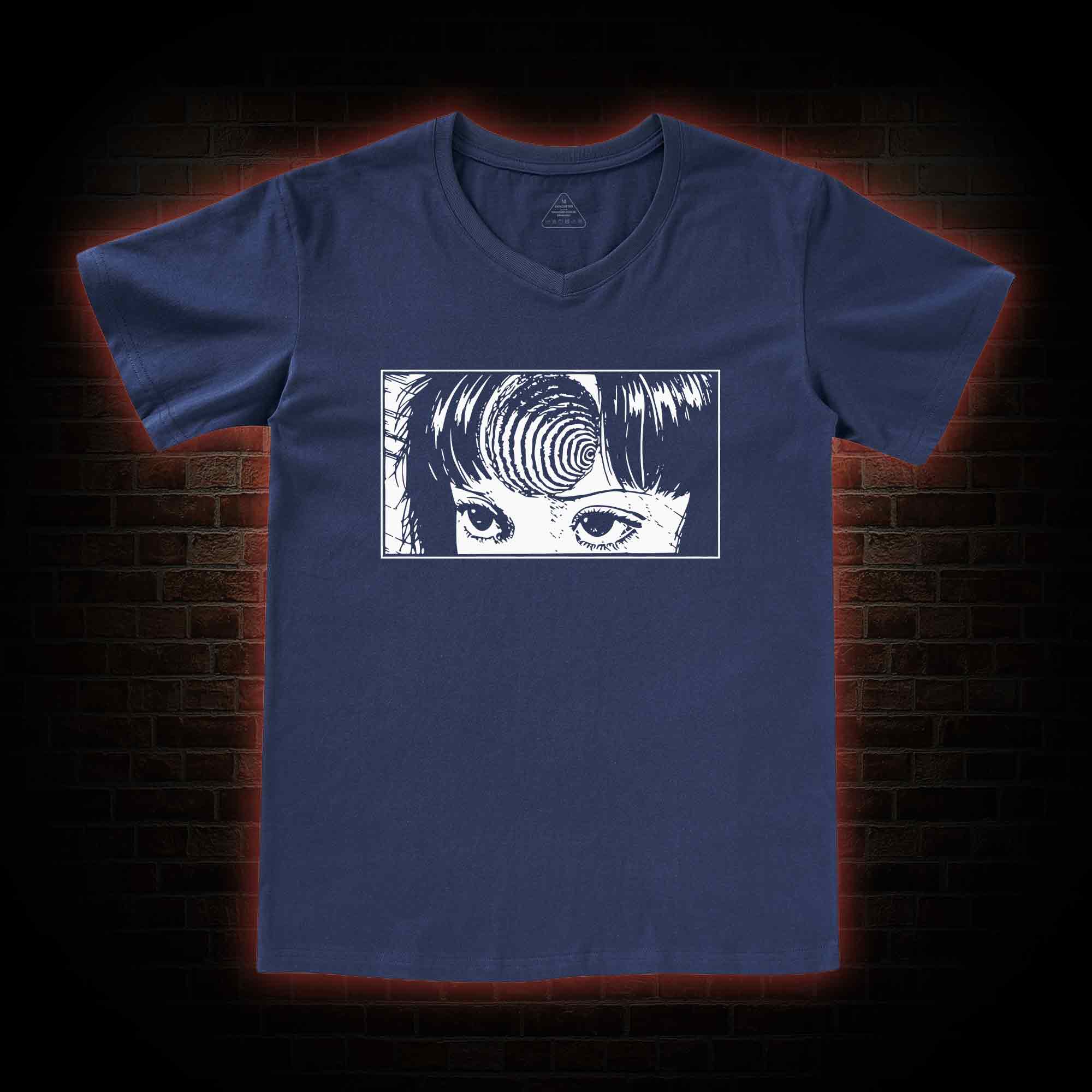 Creepy Girl Eyes V-Neck Classic T-Shirt