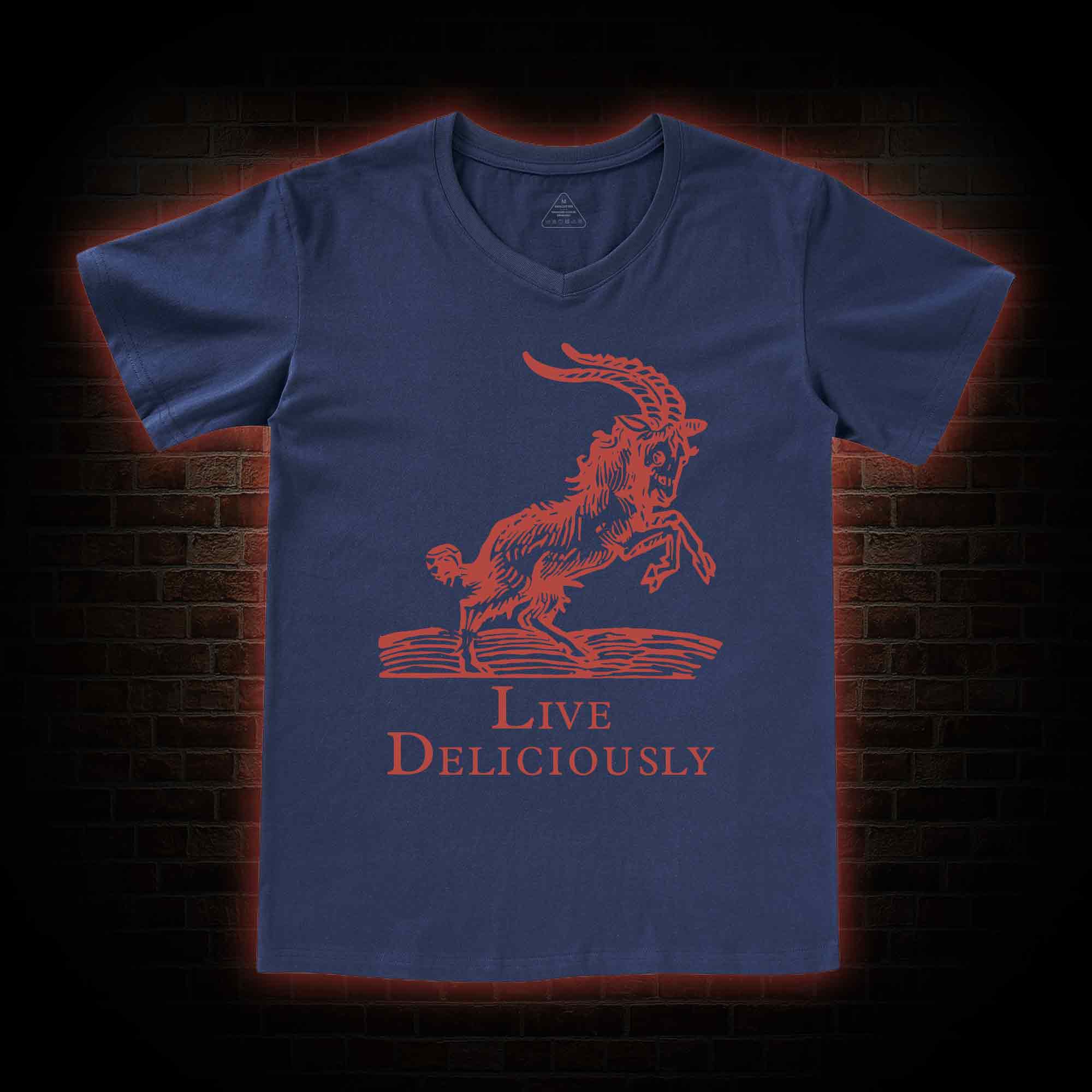 Live Deliciously V-Neck Classic T-Shirt