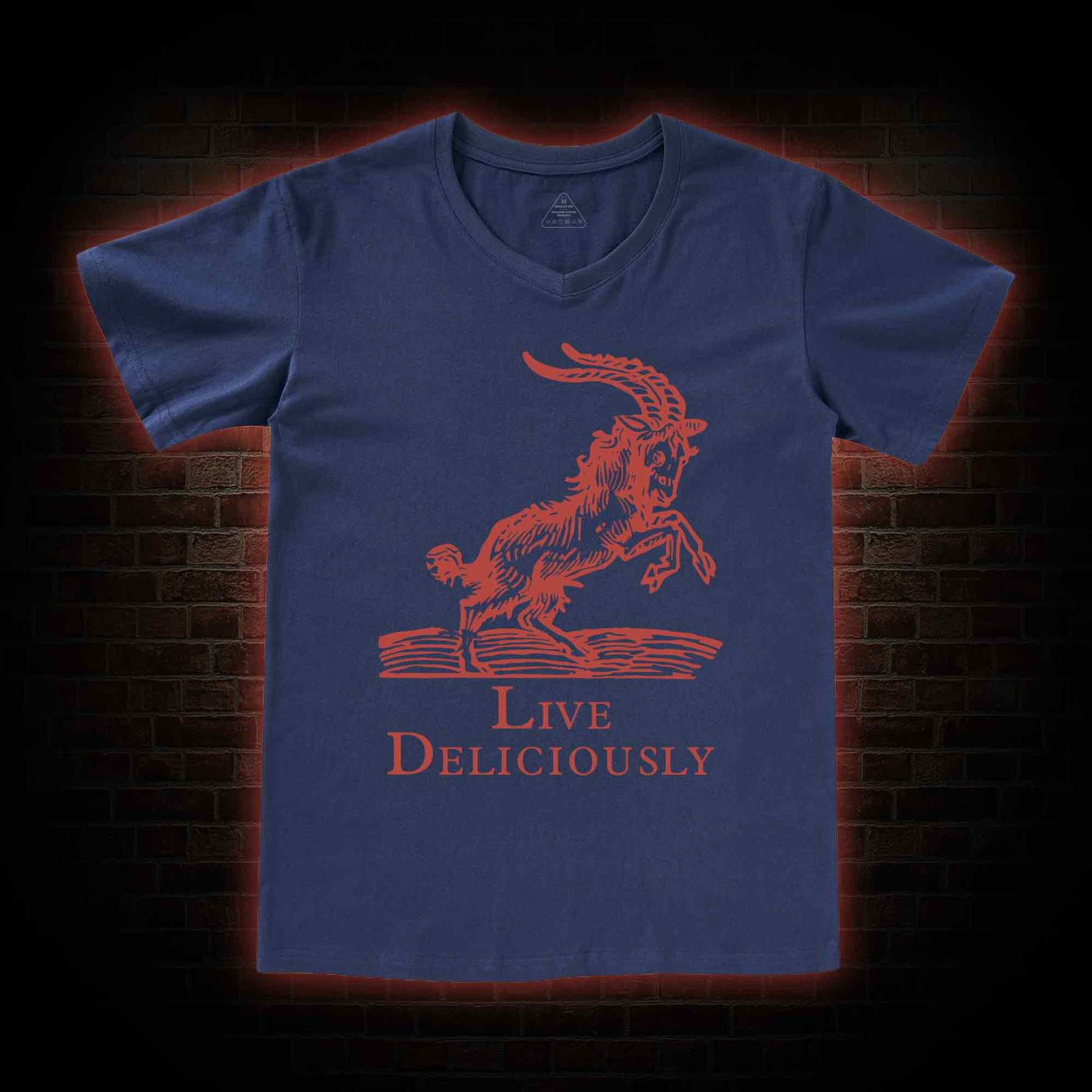 Live Deliciously V-Neck Classic T-Shirt