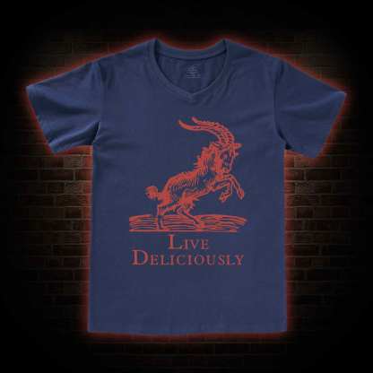 Live Deliciously V-Neck Classic T-Shirt