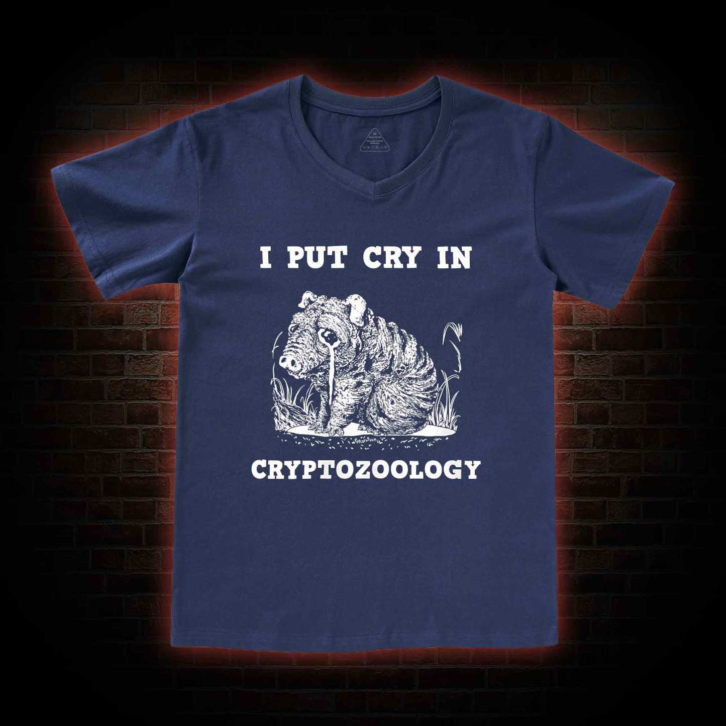 I Put Cry in Cryptozoology V-Neck Classic T-Shirt