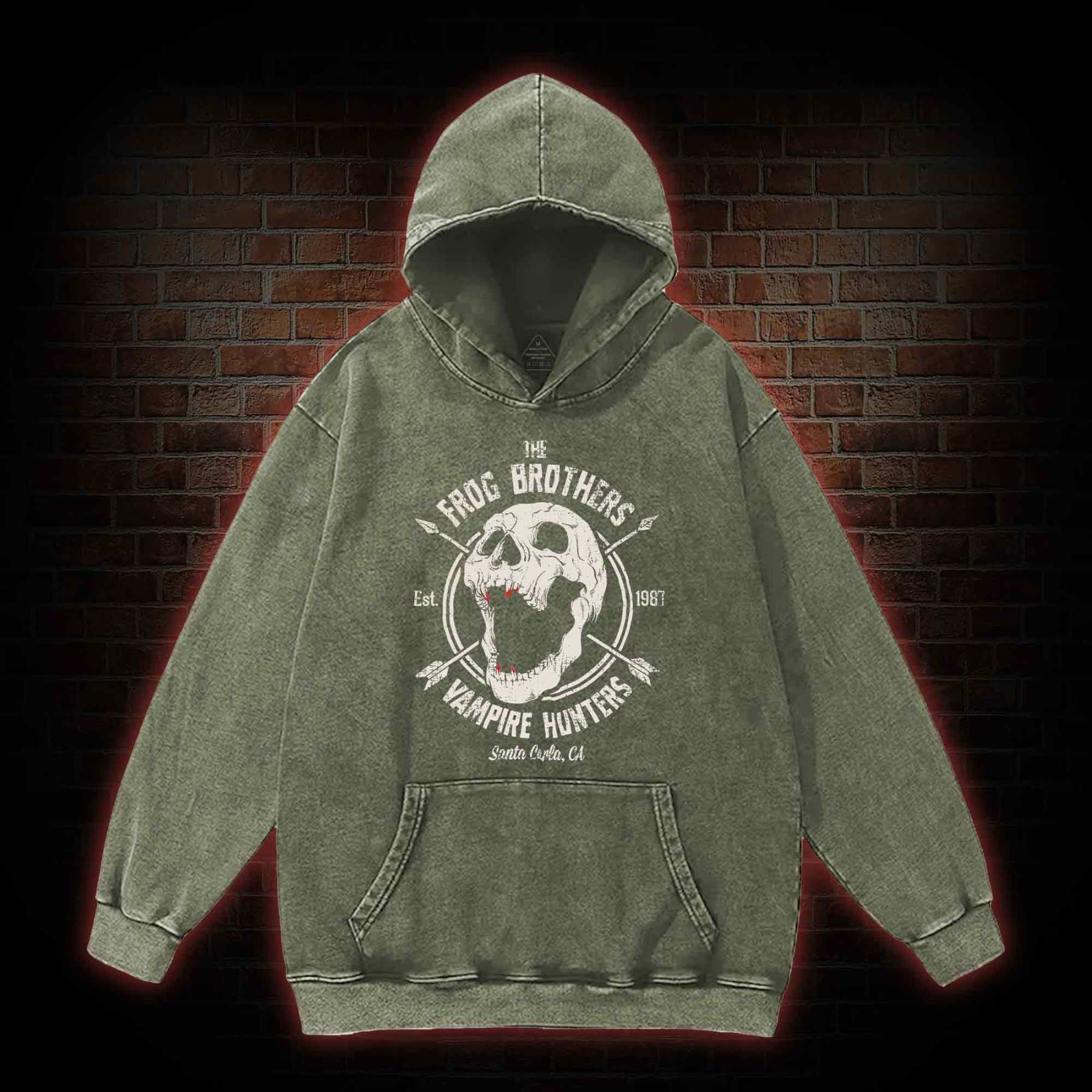 Vampire Hunters Washed Hoodie