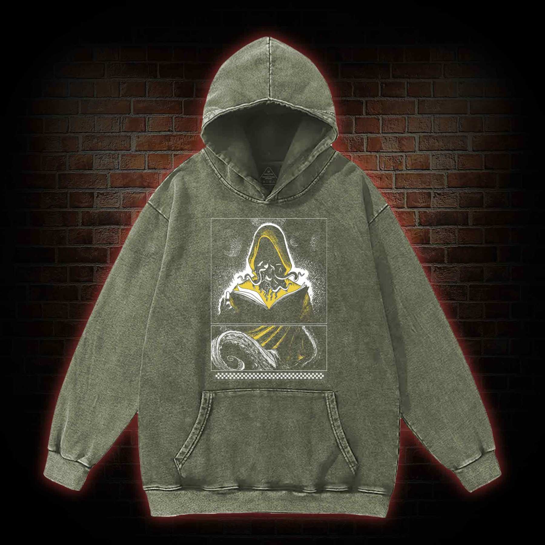 Yellow Sign Washed Hoodie
