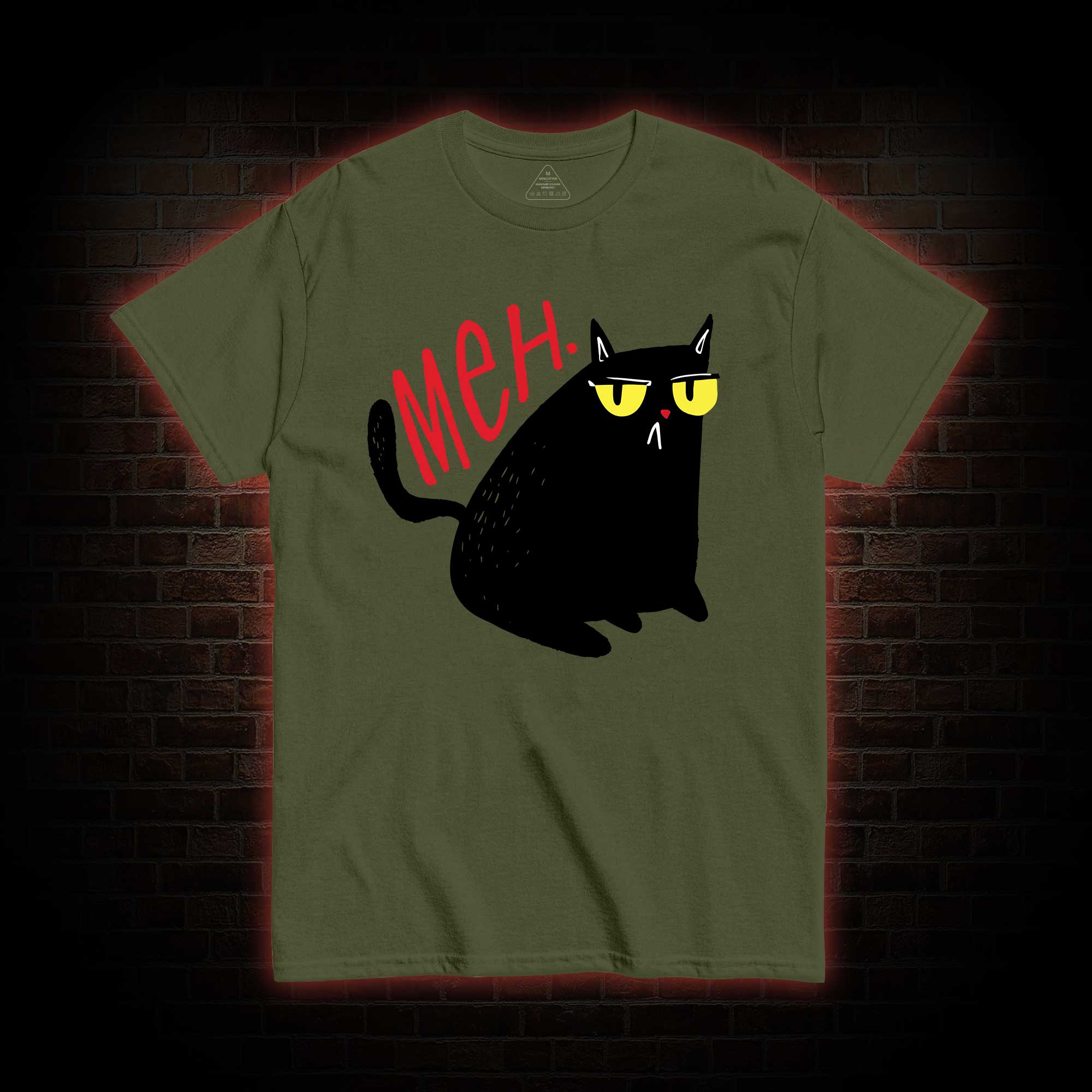 Meh Black Cat T-Shirt