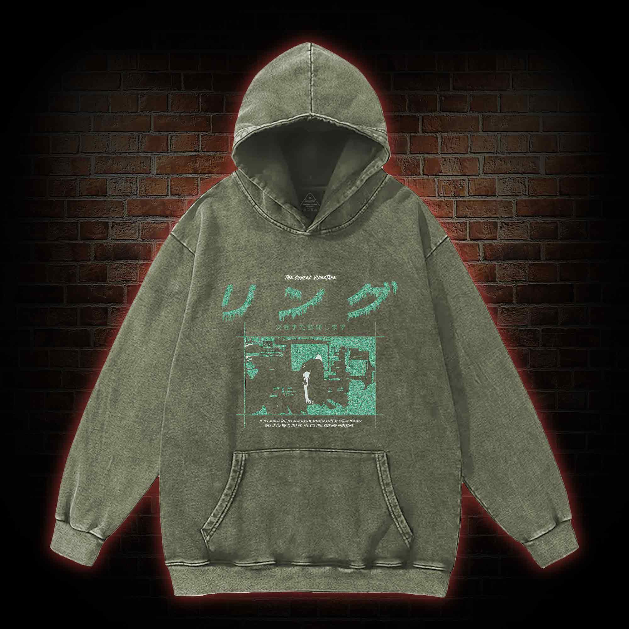 Cursed Videotape Washed Hoodie