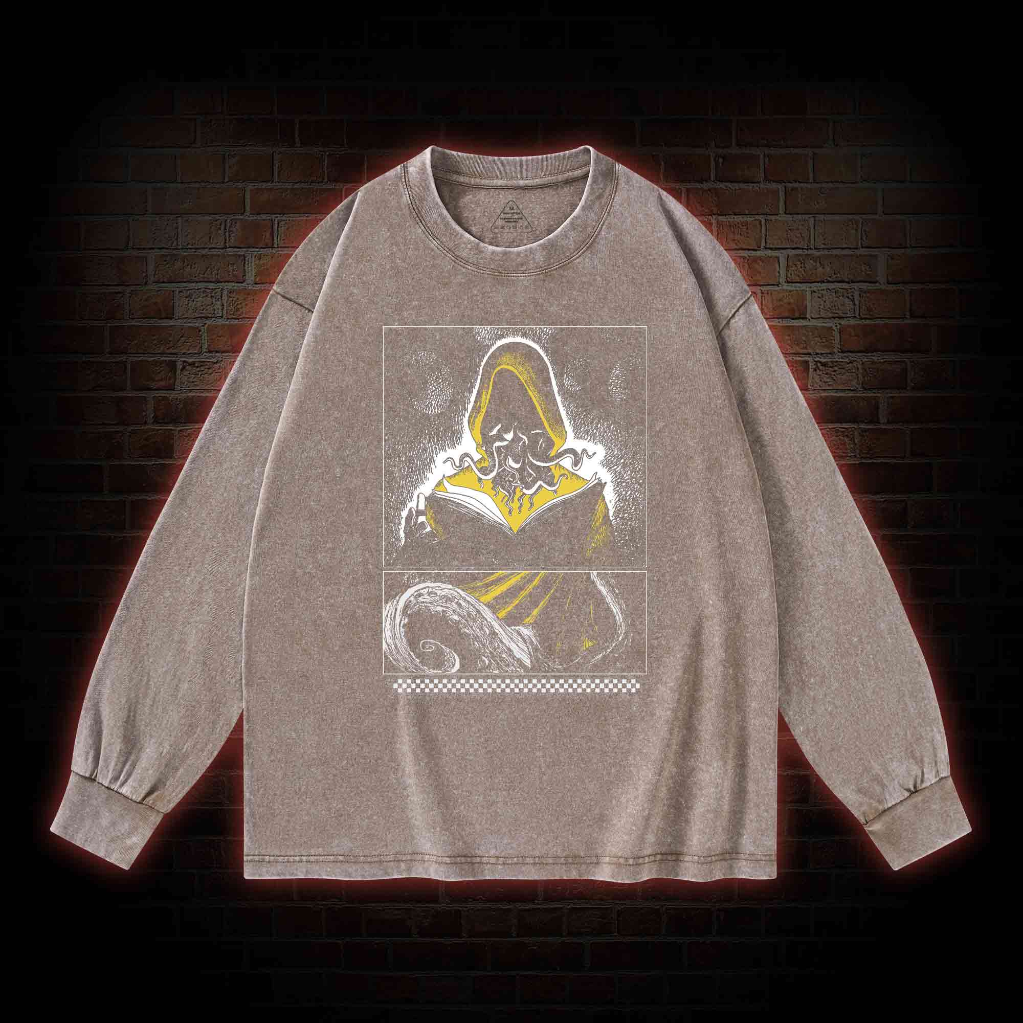 Yellow Sign Washed Long-Sleeve T-shirt