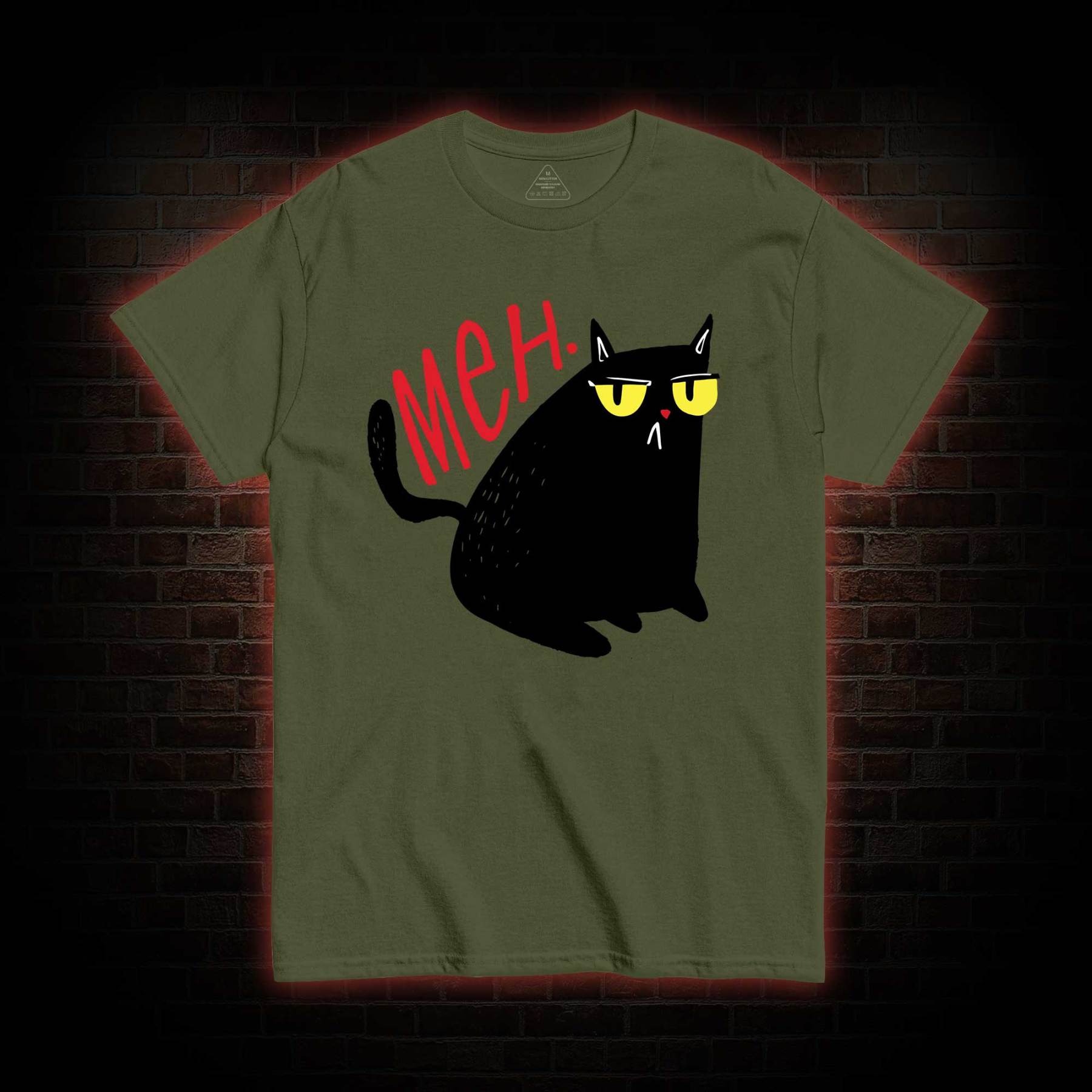 Meh Black Cat T-Shirt