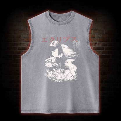 Weird Girl Washed Tank Top