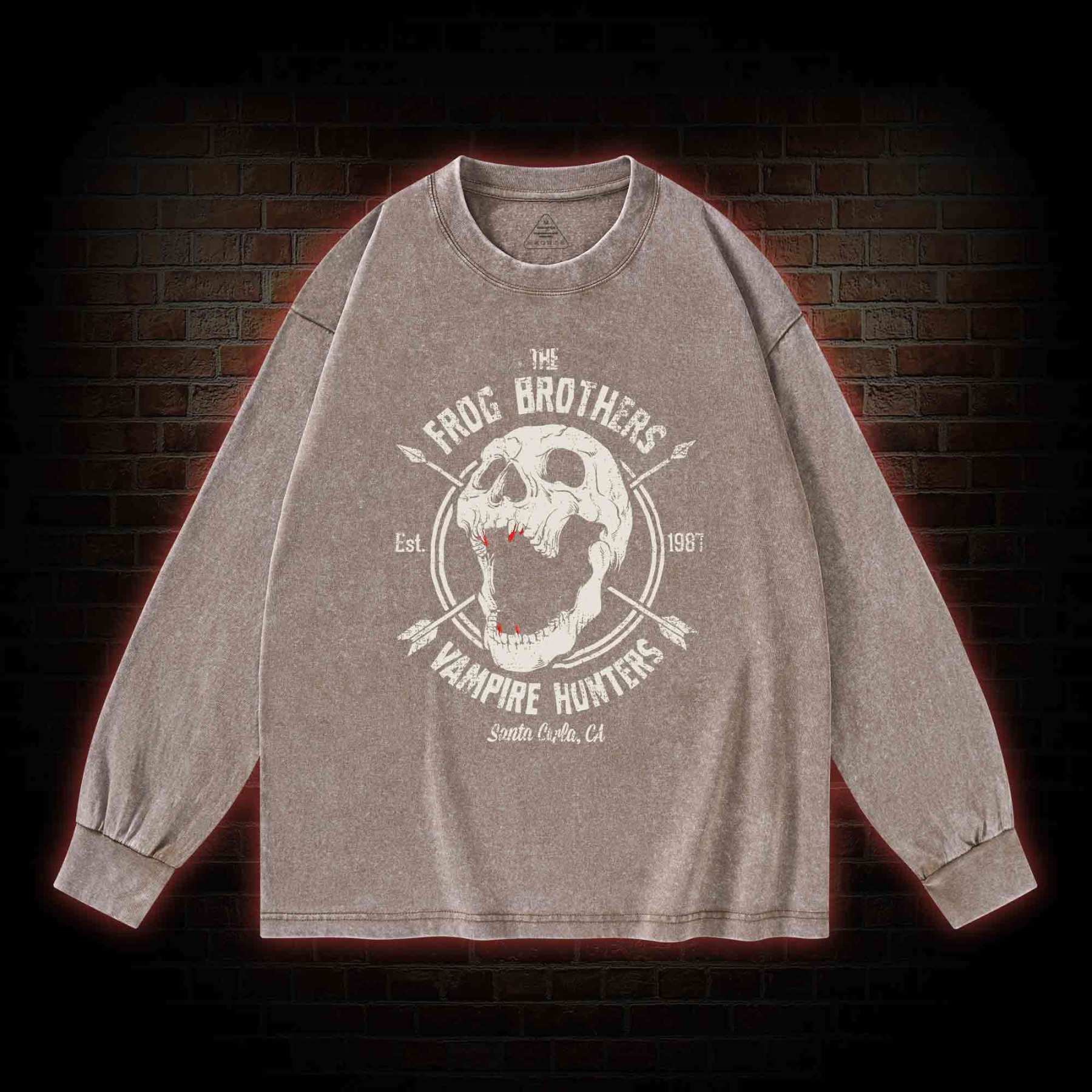Vampire Hunters Washed Long-Sleeve T-shirt