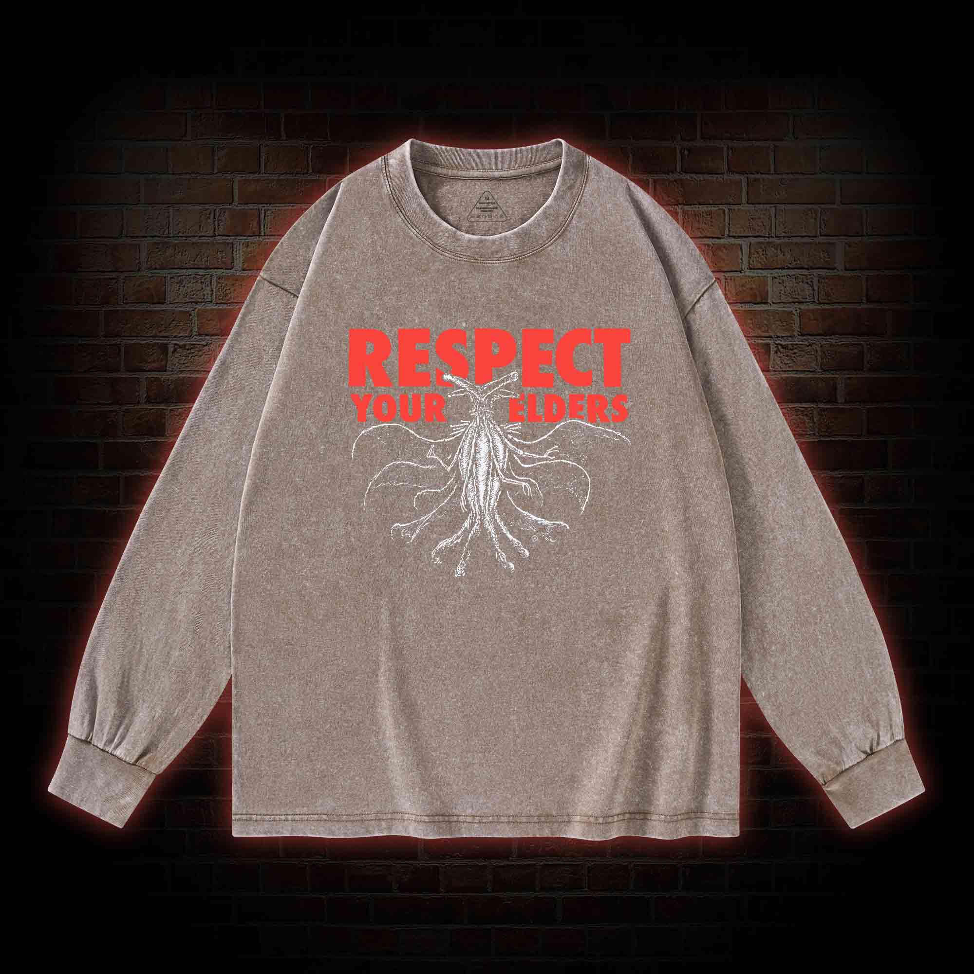 Respect Your Elders Washed Long-Sleeve T-shirt