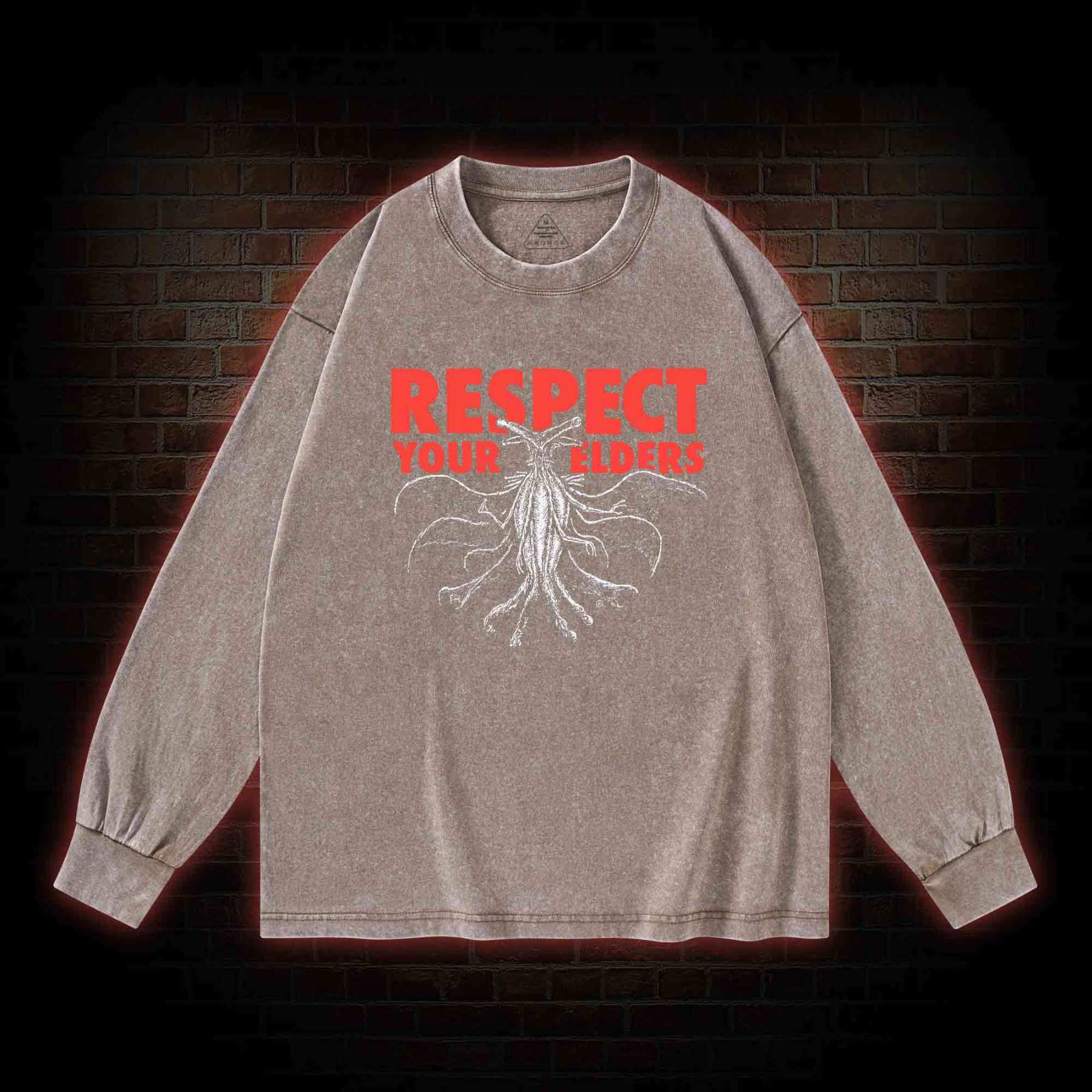 Respect Your Elders Washed Long-Sleeve T-shirt