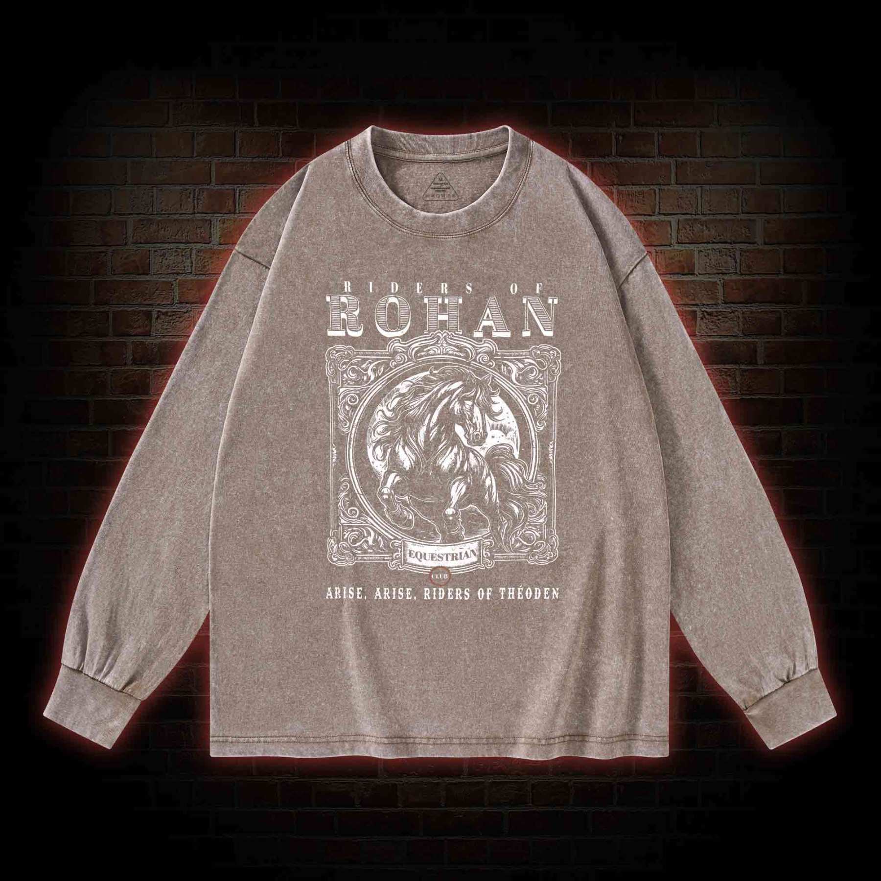 Riders of Rohan Equestrian Club Washed Long-Sleeve T-shirt