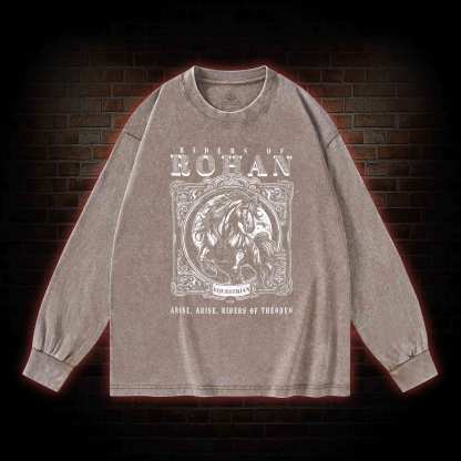 Riders of Rohan Equestrian Club Washed Long-Sleeve T-shirt