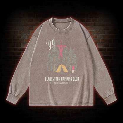 Witch Camping Washed Long-Sleeve T-shirt