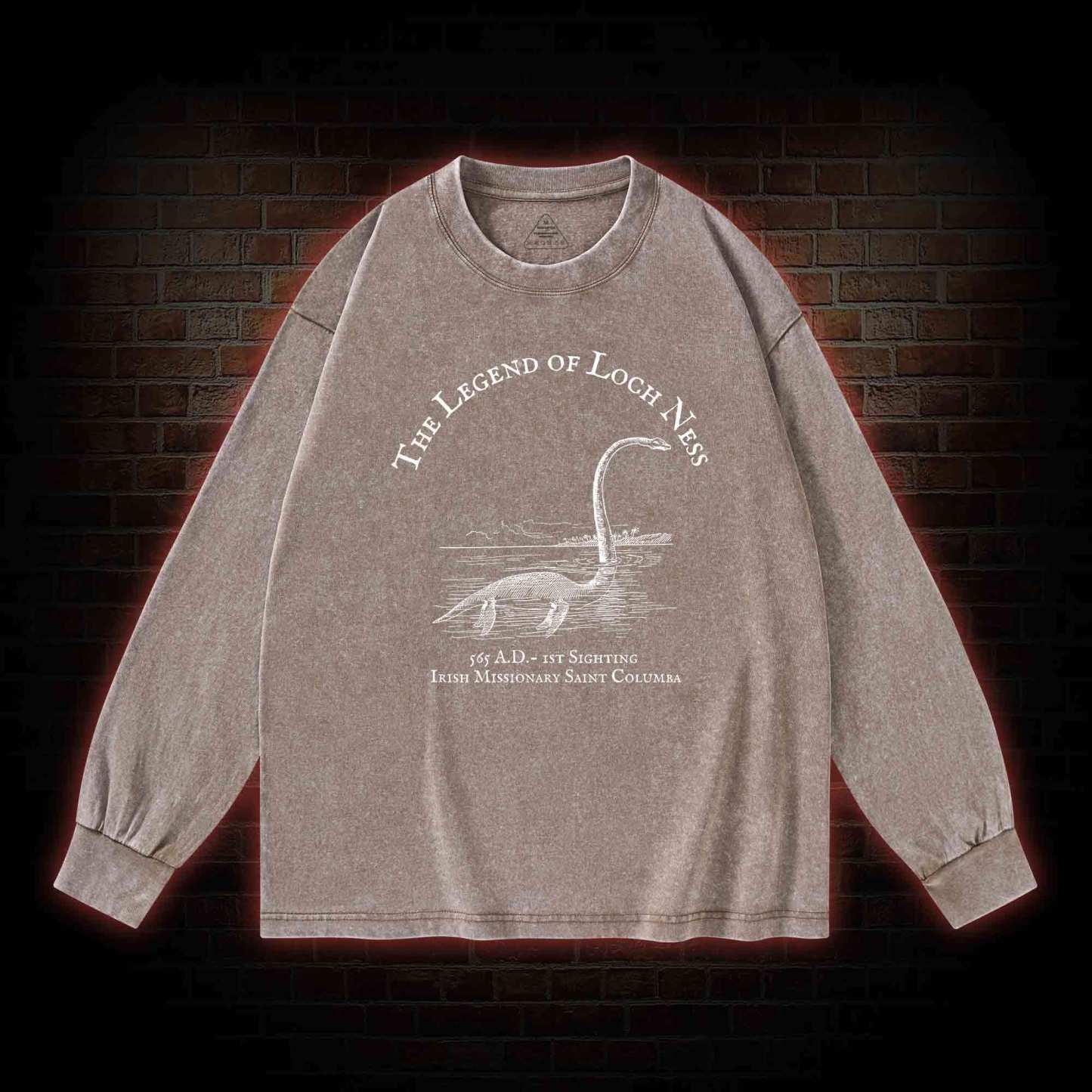 Loch Ness Monster Washed Long-Sleeve T-shirt