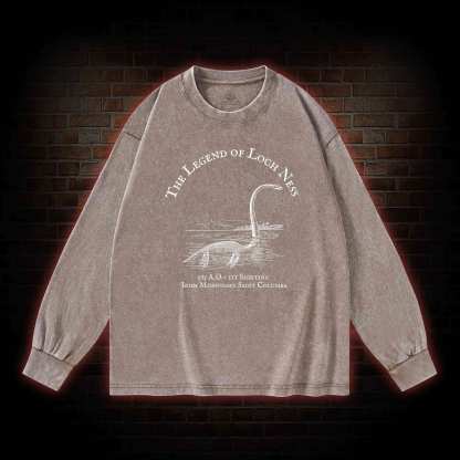 Loch Ness Monster Washed Long-Sleeve T-shirt