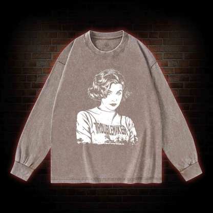 Troublemaker Washed Long-Sleeve T-shirt
