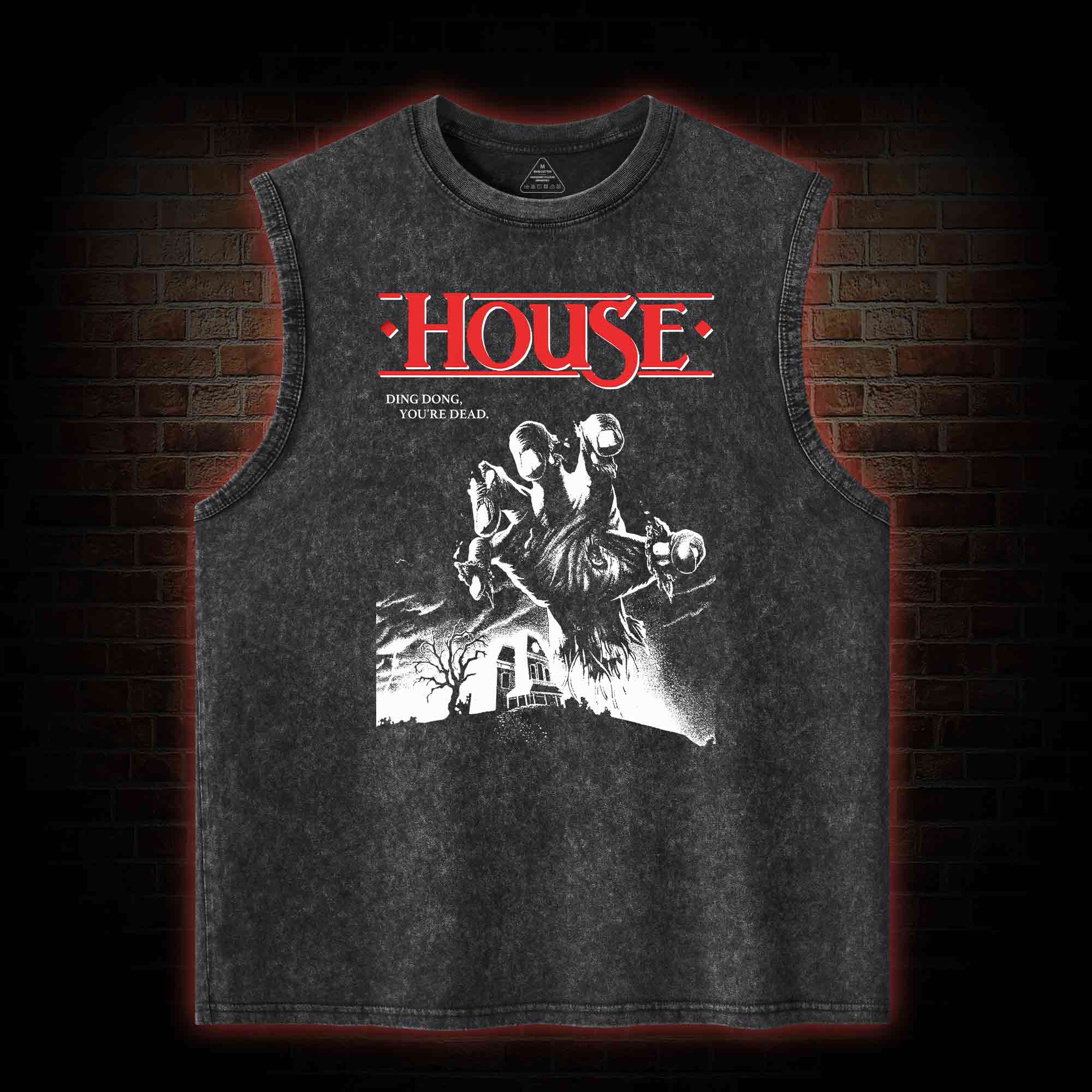 Ding Dong You're Dead Washed Tank Top