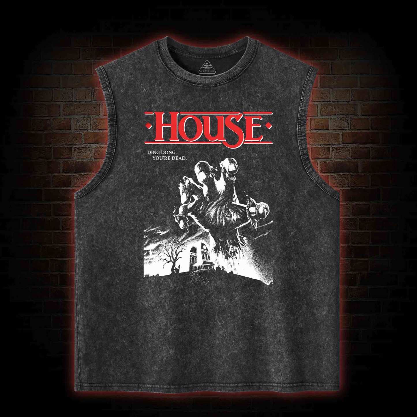 Ding Dong You're Dead Washed Tank Top