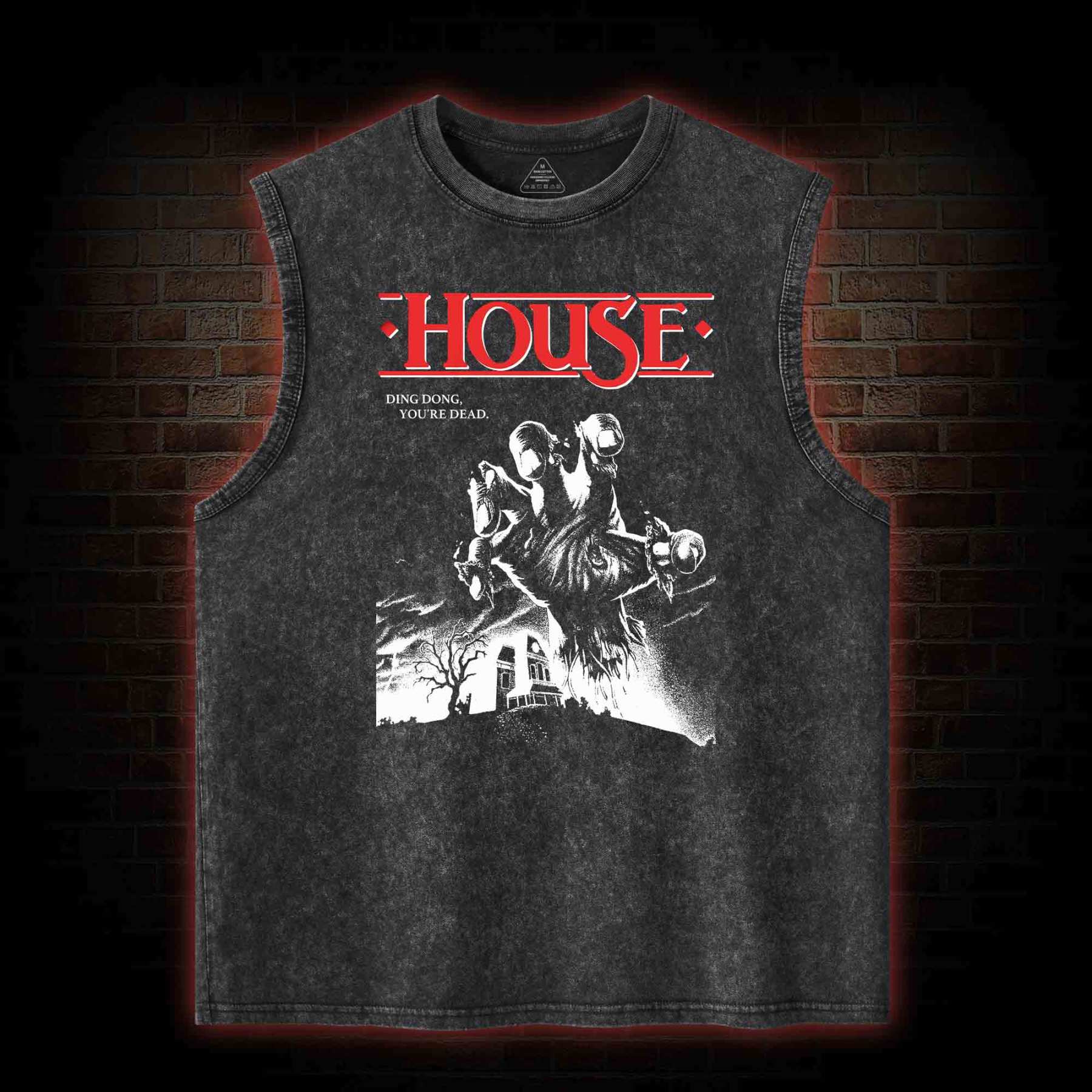 Ding Dong You're Dead Washed Tank Top