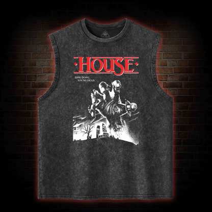 Ding Dong You're Dead Washed Tank Top