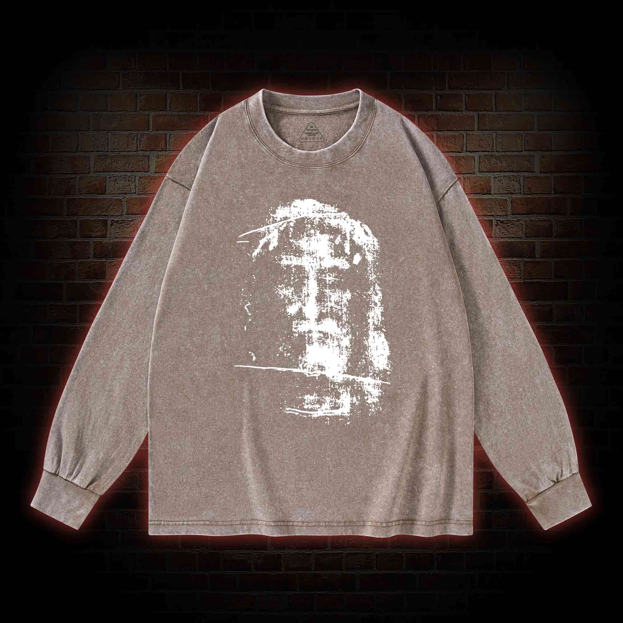 Jesus Christ Face Washed Long-Sleeve T-shirt