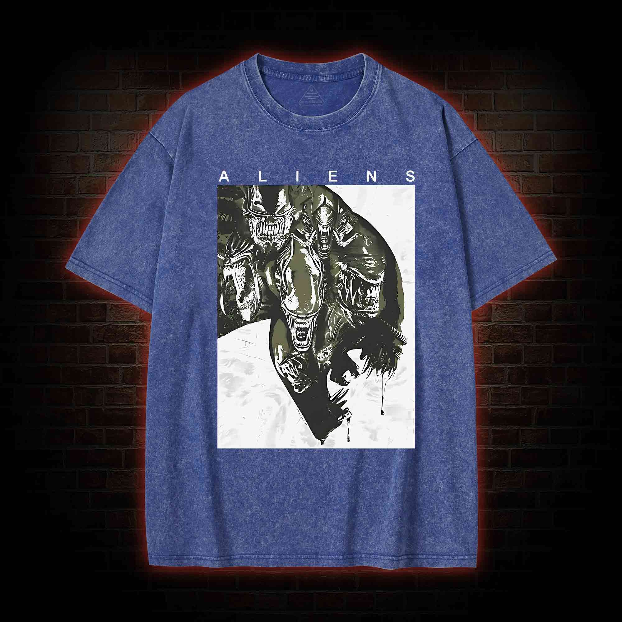 Aliens in Deep Space Washed T-shirt