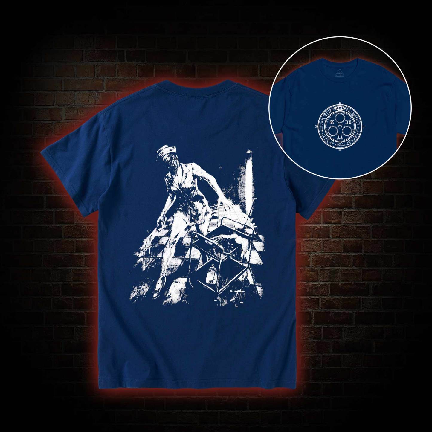 Retro Hello Nurse Back Print T-Shirt