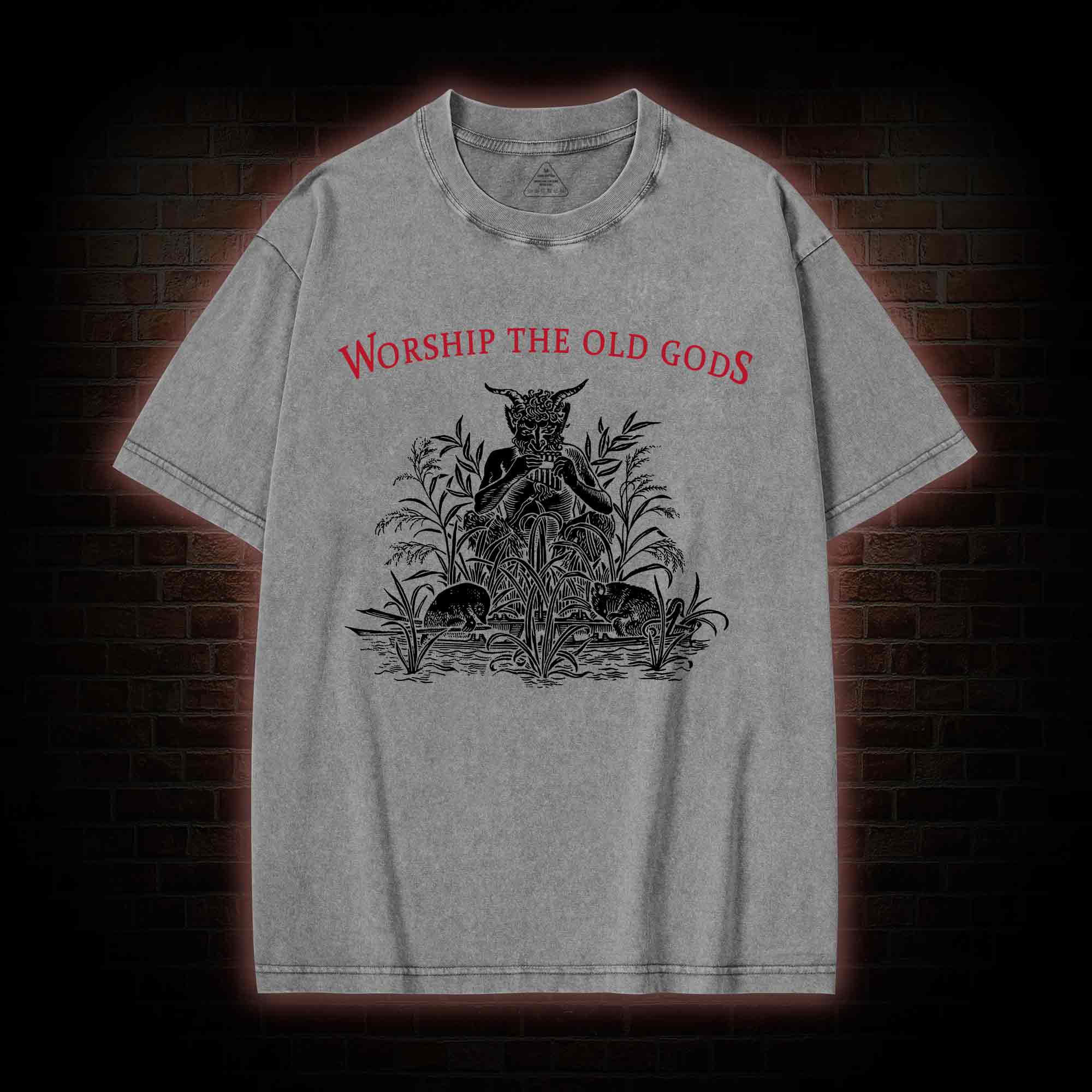Worship The Old Gods Washed T-shirt