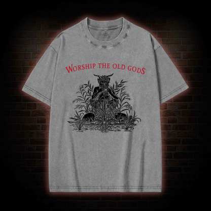 Worship The Old Gods Washed T-shirt
