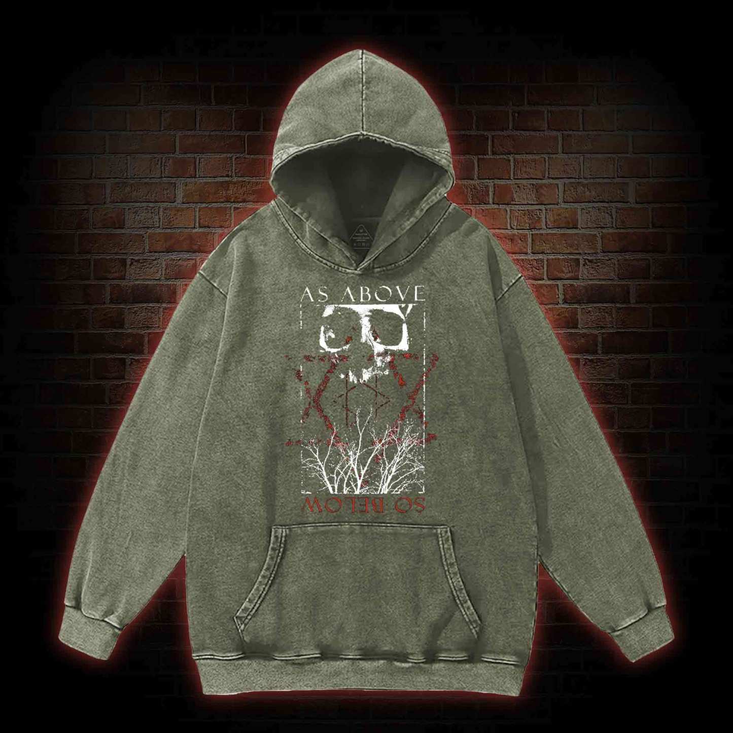 As About So Below Horror Washed Hoodie