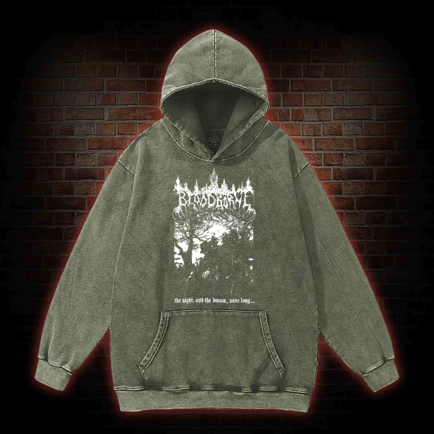The Night and The Dream were Long Washed Hoodie