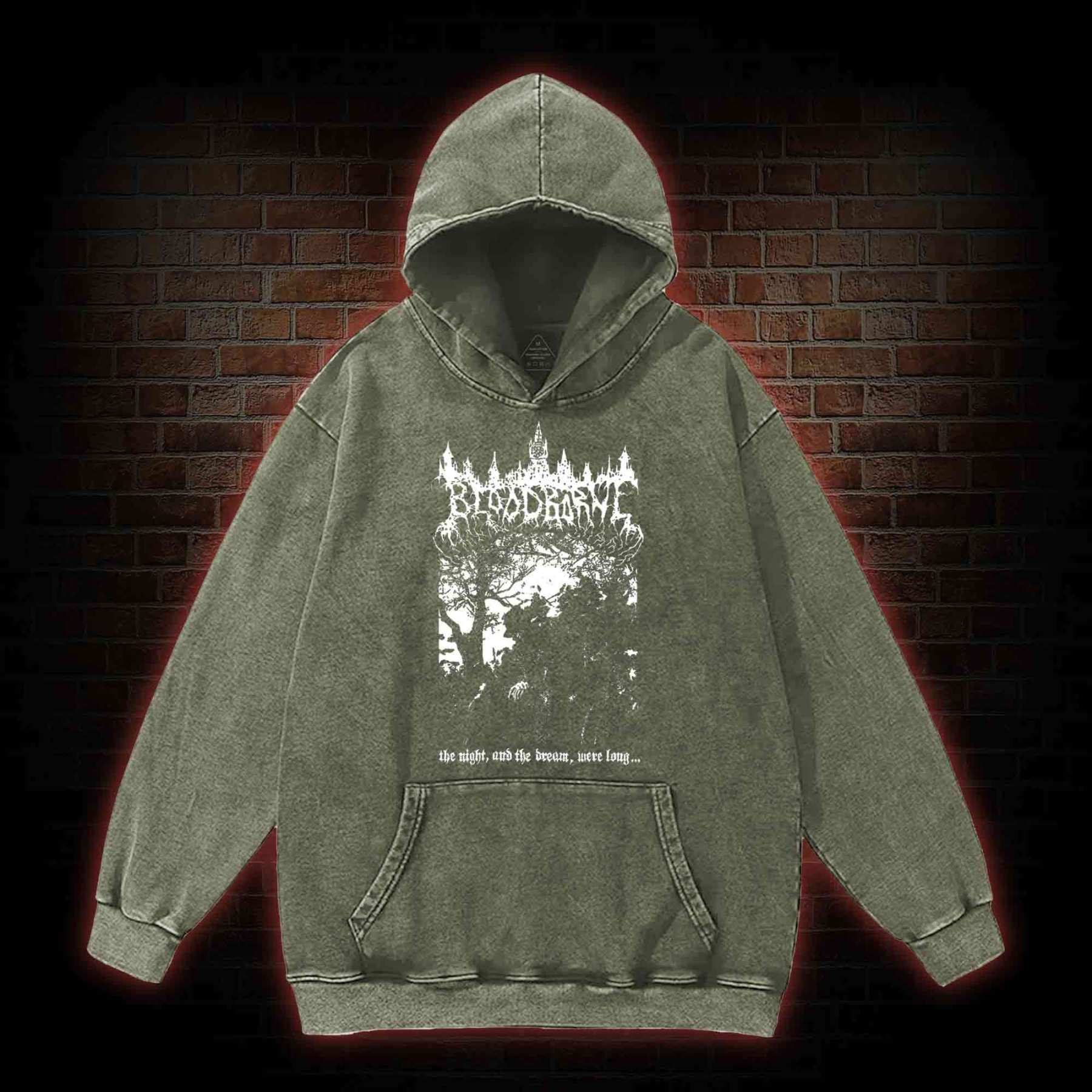 The Night and The Dream were Long Washed Hoodie