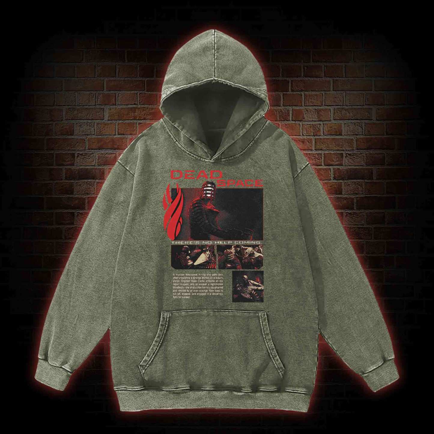 There's No Help Coming Washed Hoodie