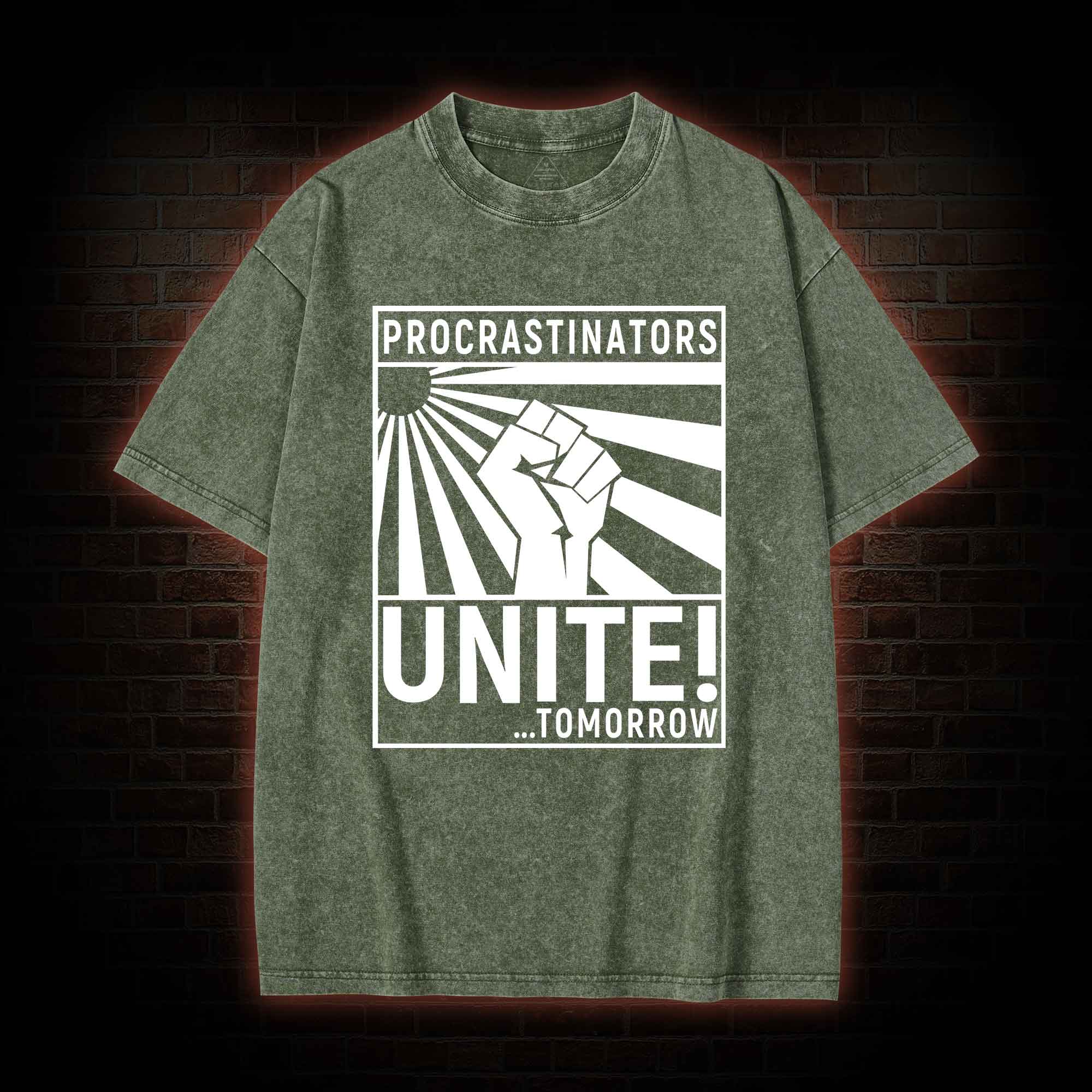 Procrastinators Unite Washed T-shirt