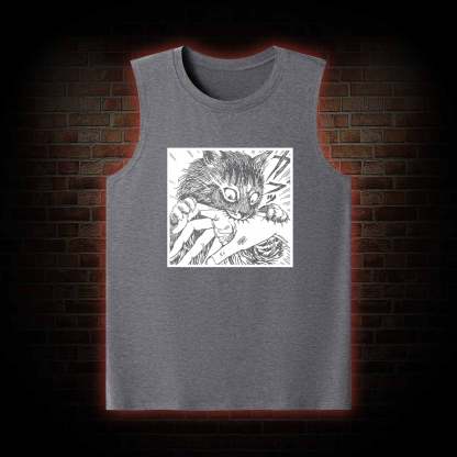 Tomie Cat Diary Anime Horror Tank Top