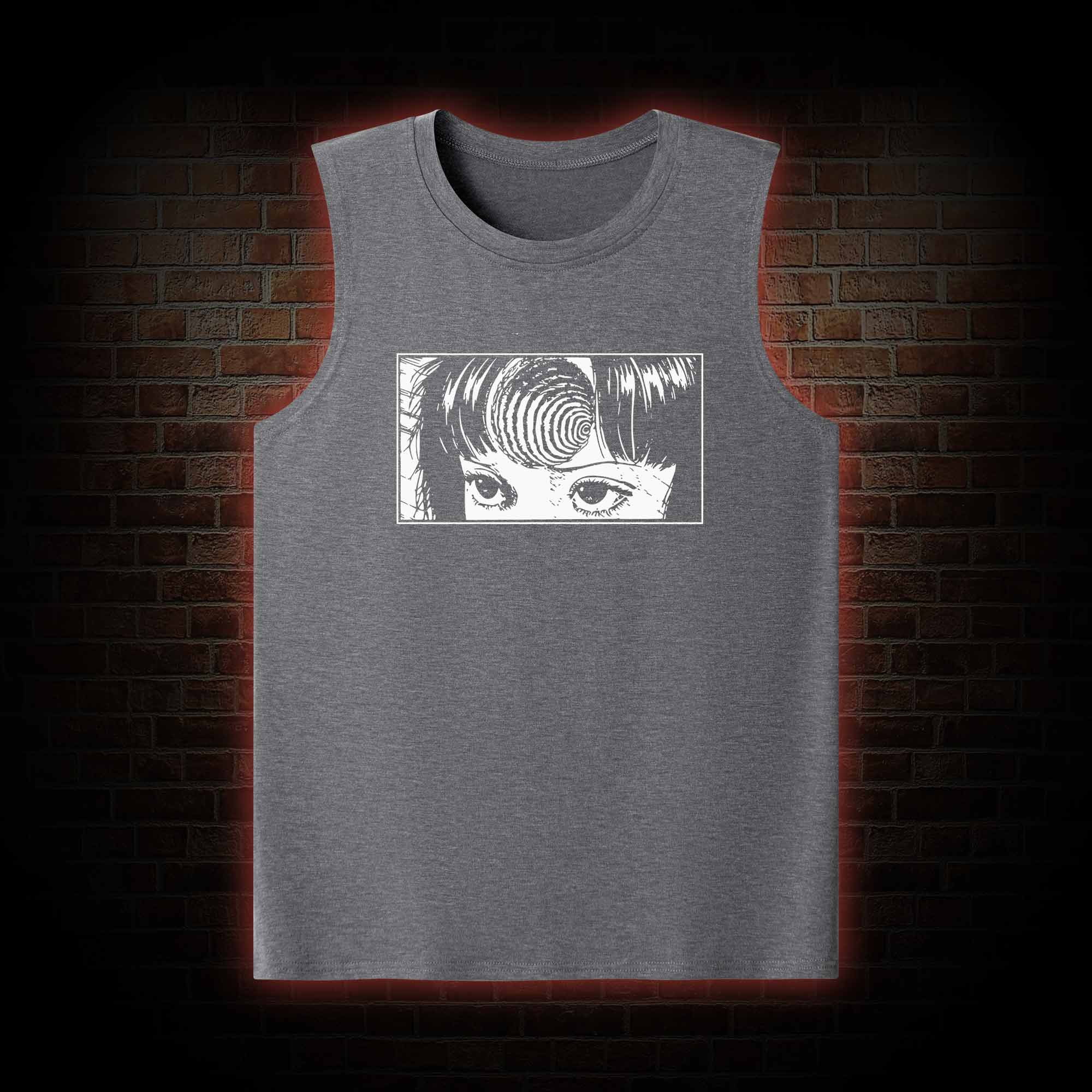 Creepy Girl Eyes, Spiral Horror Manga Tank Top