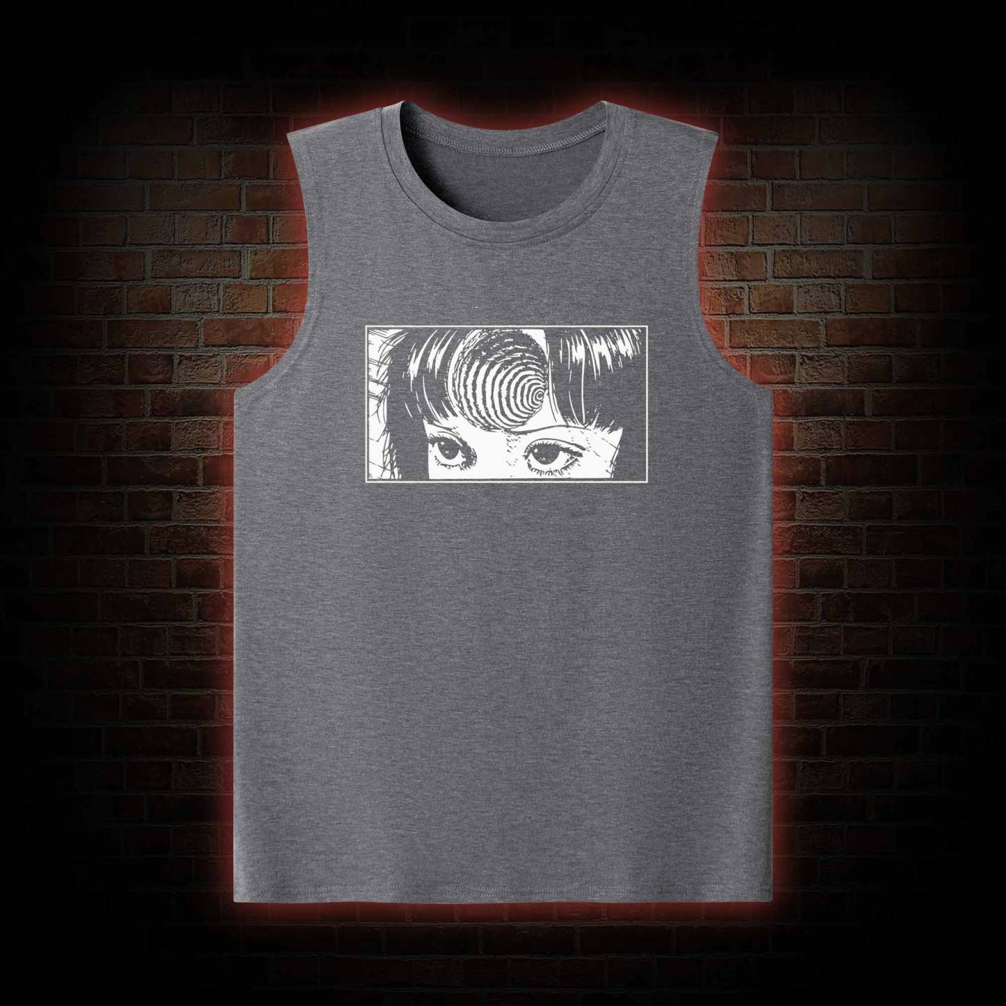 Creepy Girl Eyes, Spiral Horror Manga Tank Top