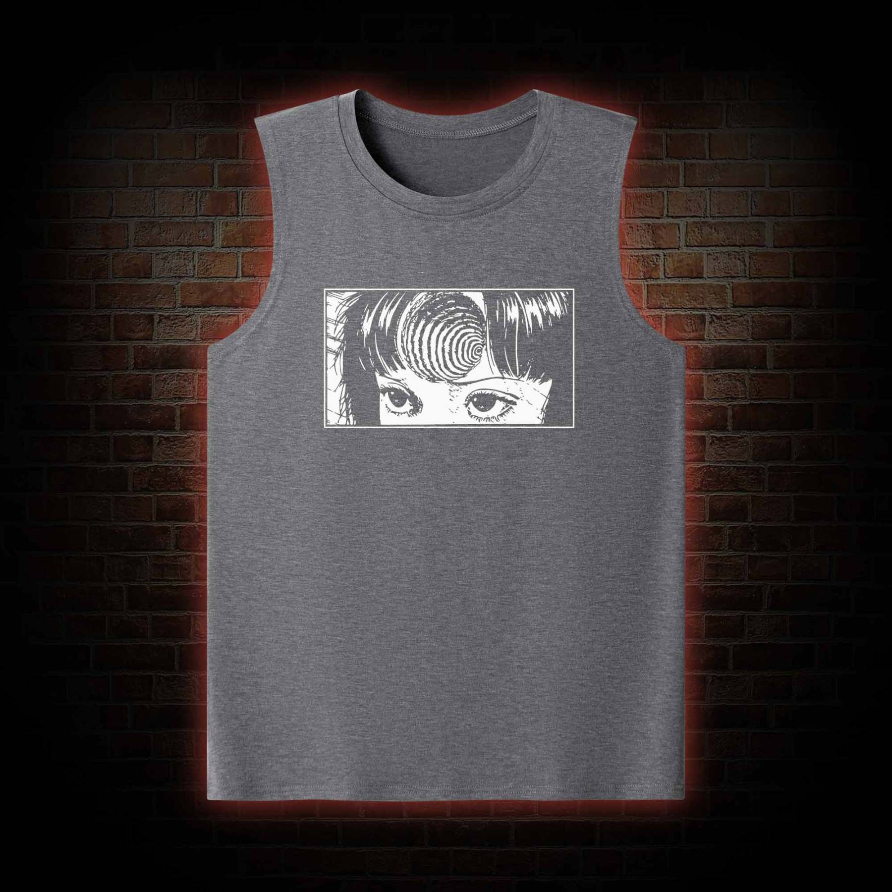 Creepy Girl Eyes, Spiral Horror Manga Tank Top
