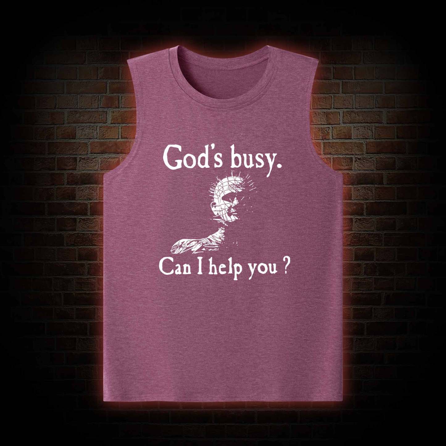 God's Busy Can I Help You? Tank Top