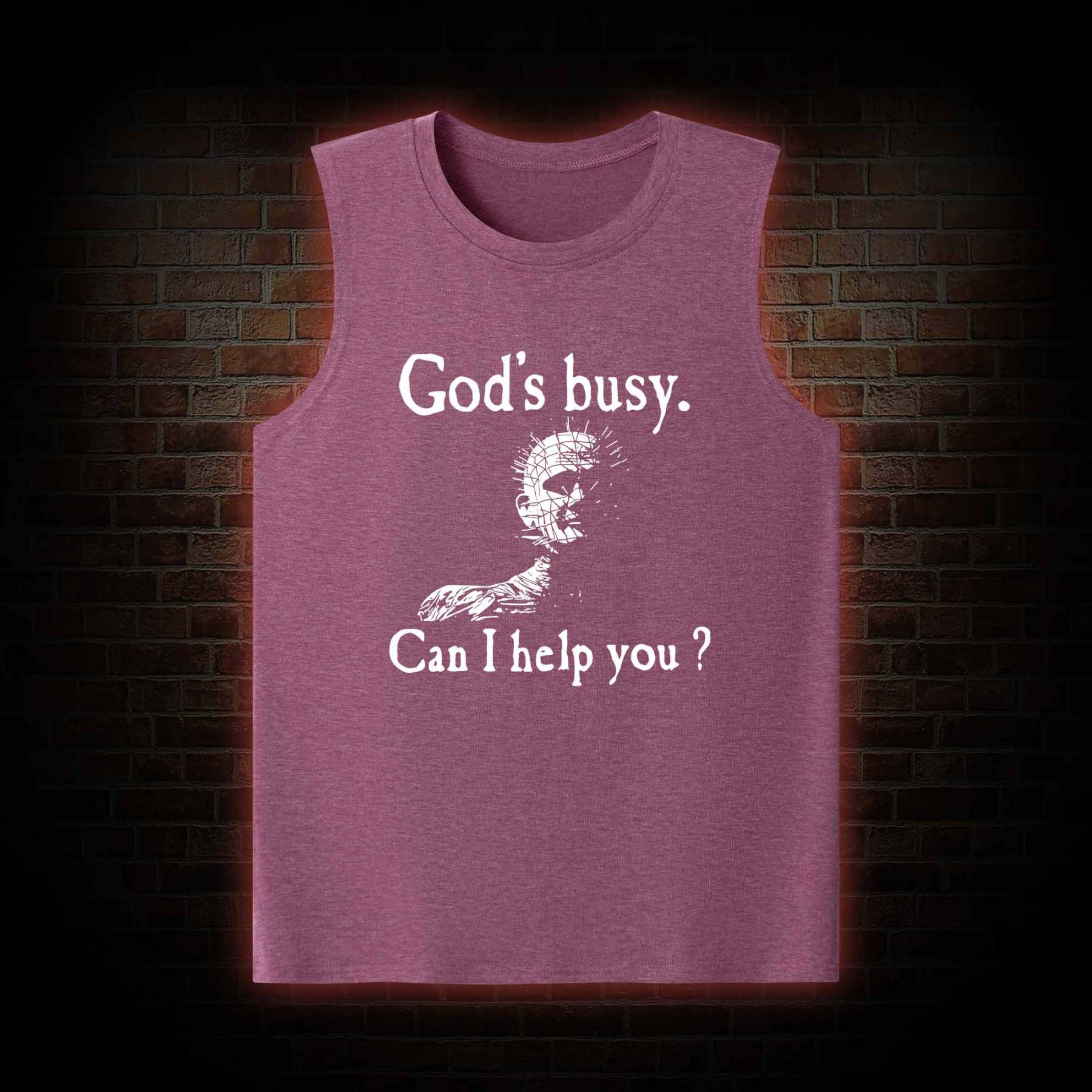 God's Busy Can I Help You? Tank Top