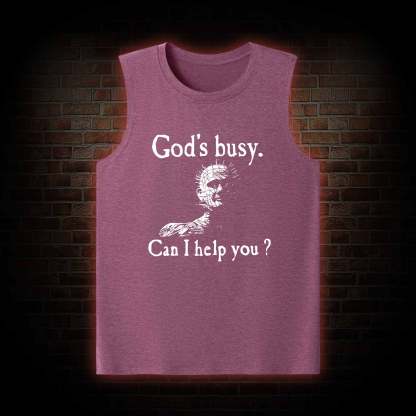 God's Busy Can I Help You? Tank Top
