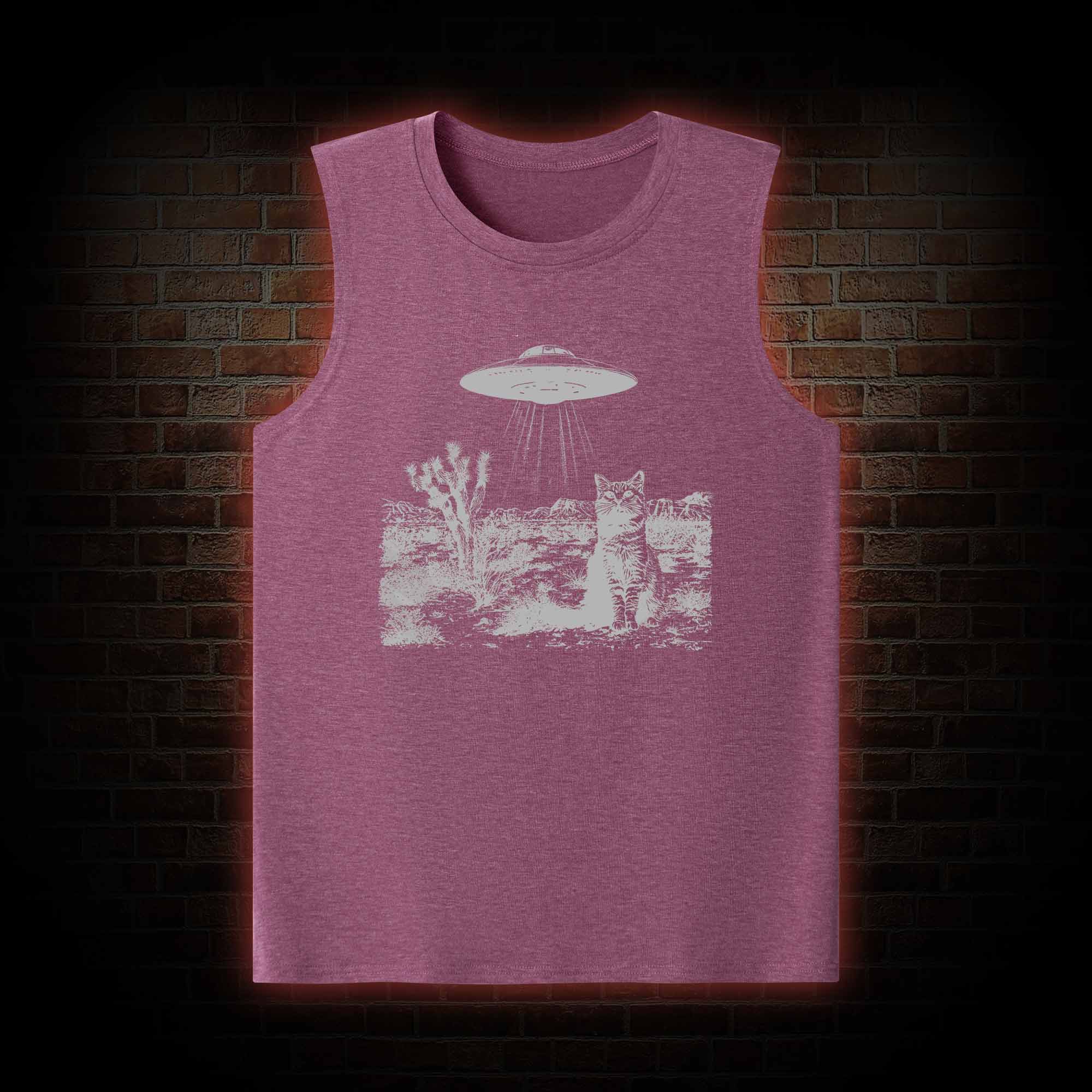 Ufo Cowboy Cat Tank Top