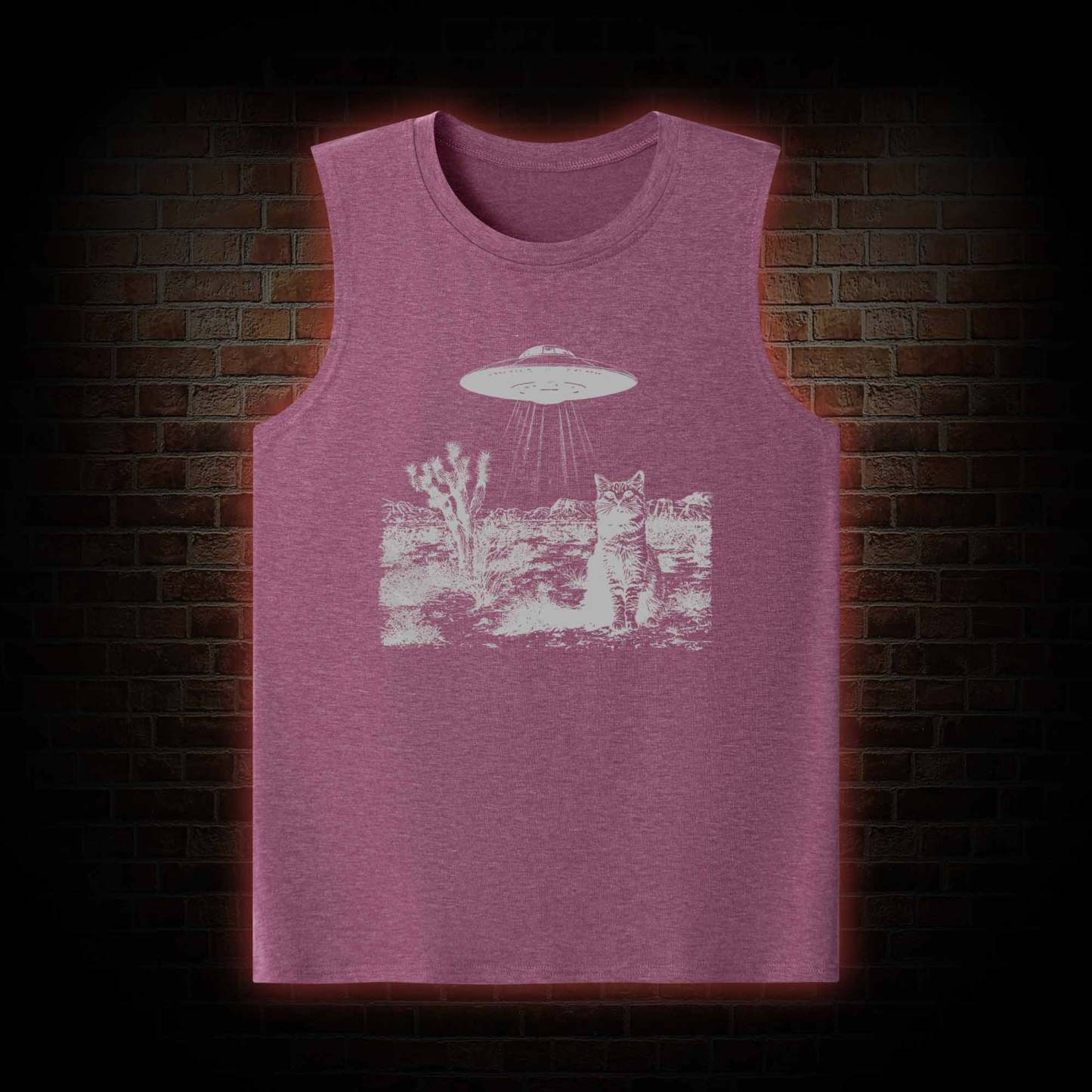 Ufo Cowboy Cat Tank Top